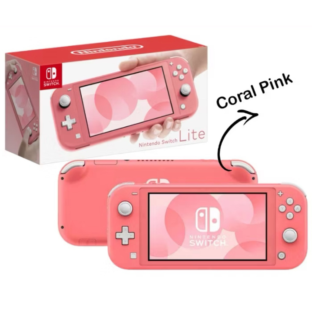 Nintendo Switch Lite Console in Coral Pink (Second)