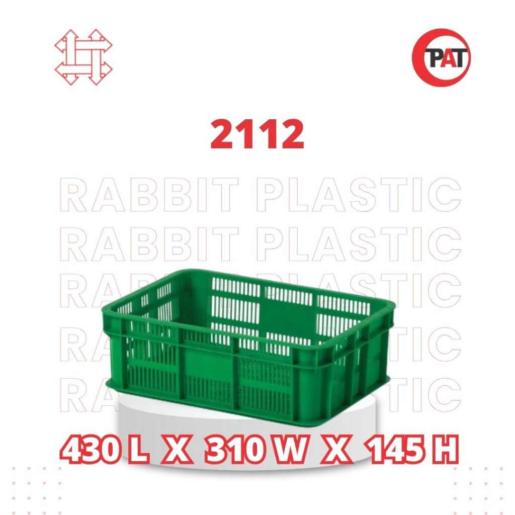 Rabbit Container Plastik Berlubang 2112