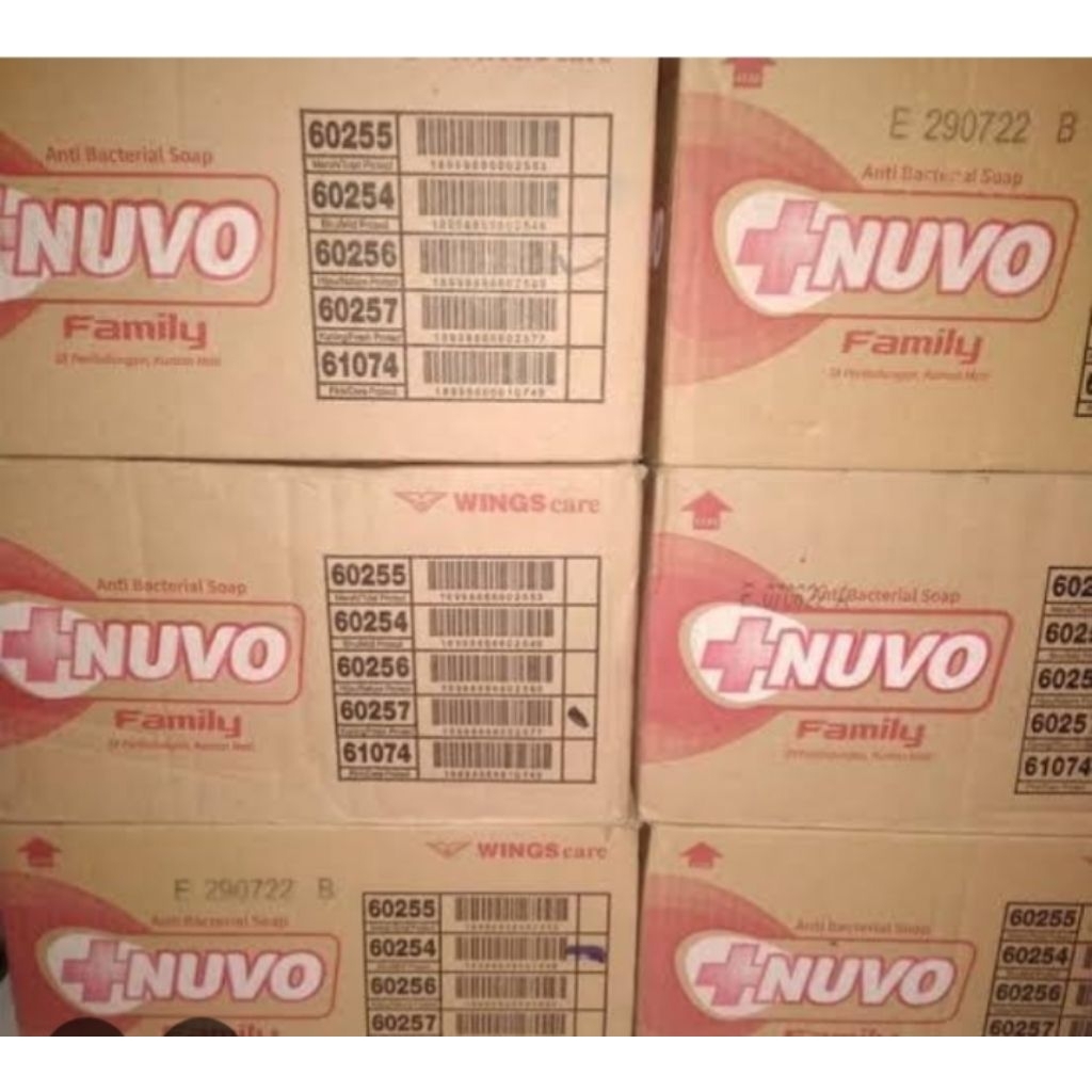 sabun batang nuvo 72gram separuh dus