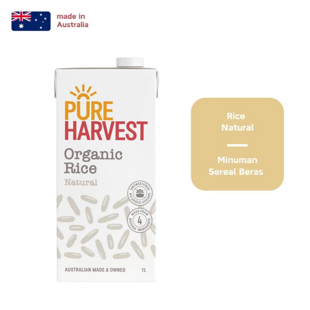 

Pure Harvest Rice Milk Natural 1L / Minuman Sereal Beras