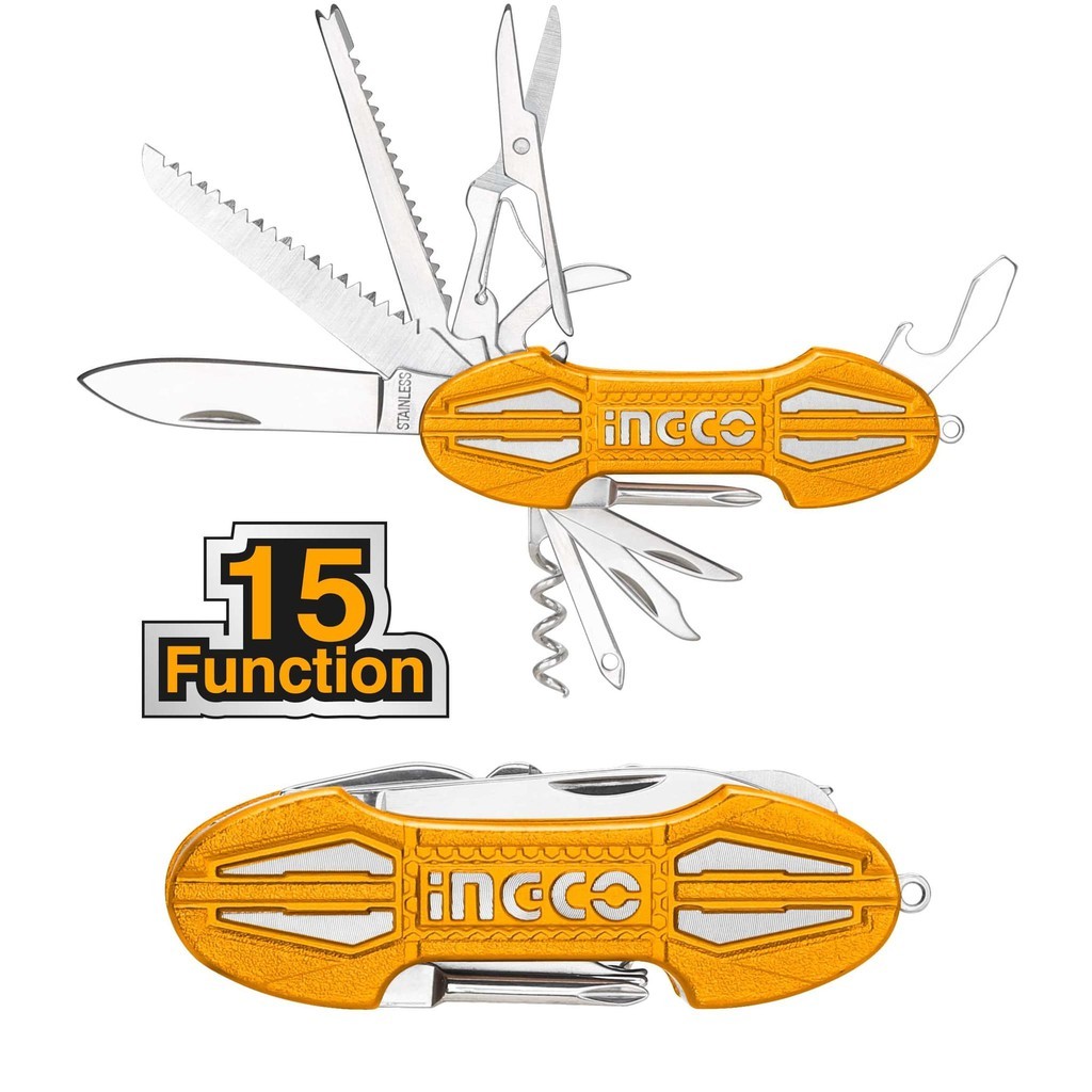 

HMFK8158 Pisau Multifungsi multi fungsi function 15in1 15 in 1 stainless steel ingco knife cutter