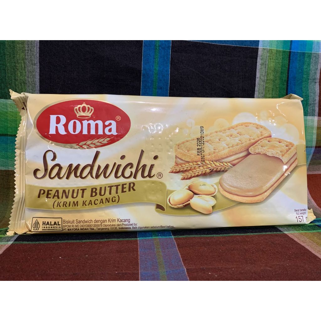 

Roma Sandwich coklat dan kacang 157gram