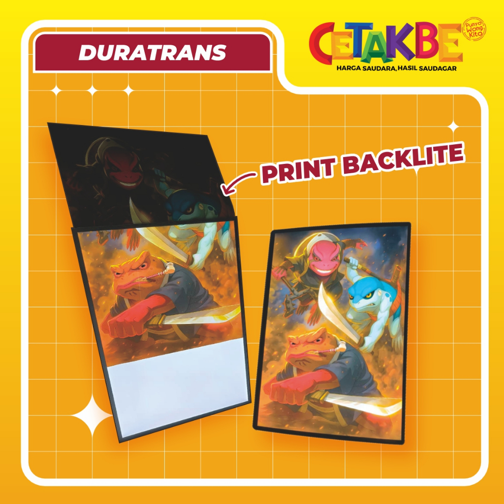 CETAK DURATRANS BACKLITE HI RES INDOOR / DISPLAY LIGHTBOX / DISPLAY MENU