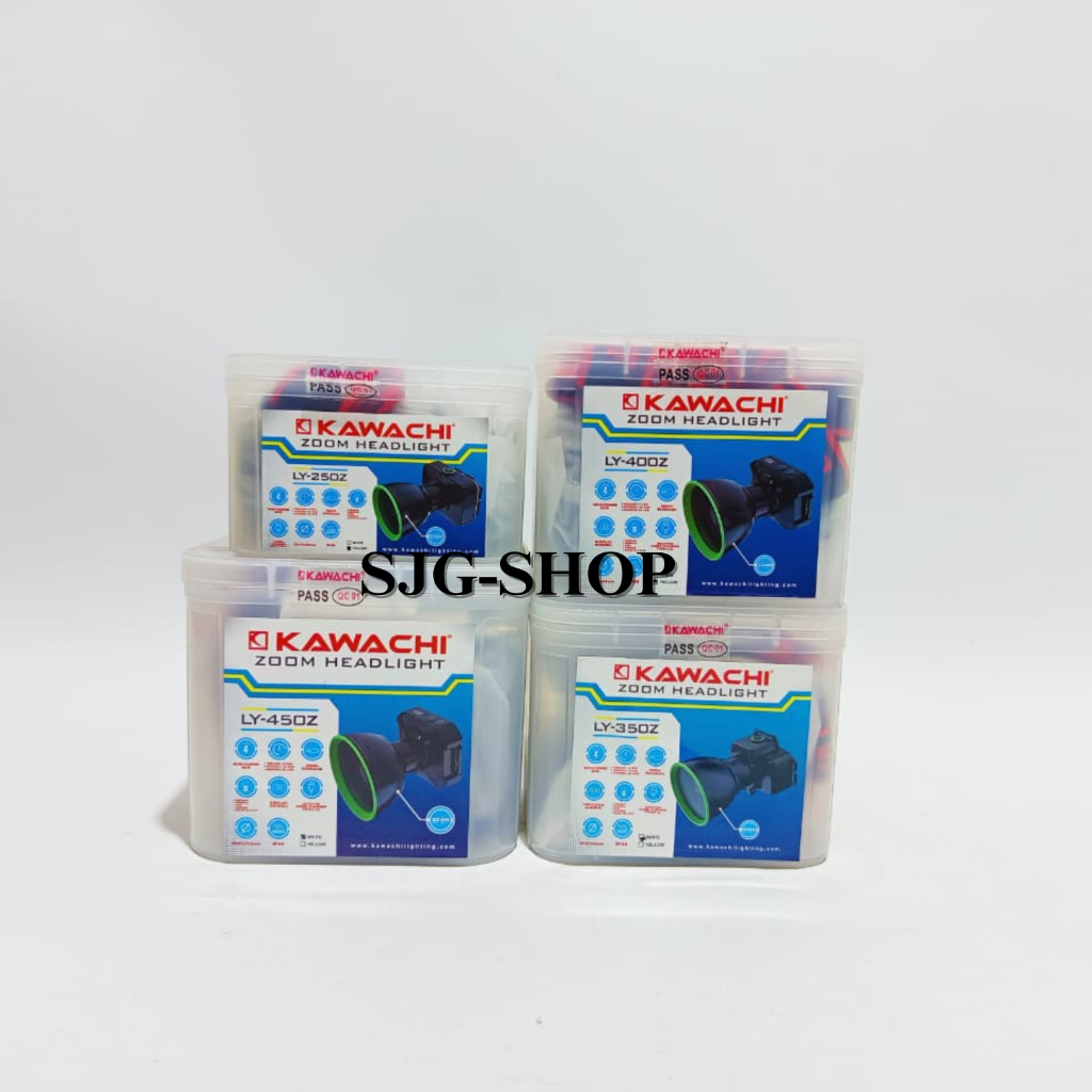KAWACHI Senter Kepala Kawachi Zoom Headlight Baterai 6000MAH Mode Zoom Cahaya Putih & Kuning