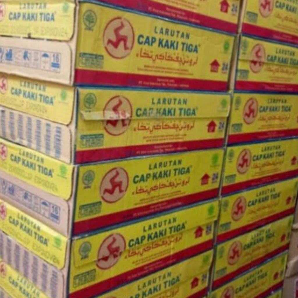 

Larutan Cap Kaki Tiga kaleng 24 x 320ml Kartonan