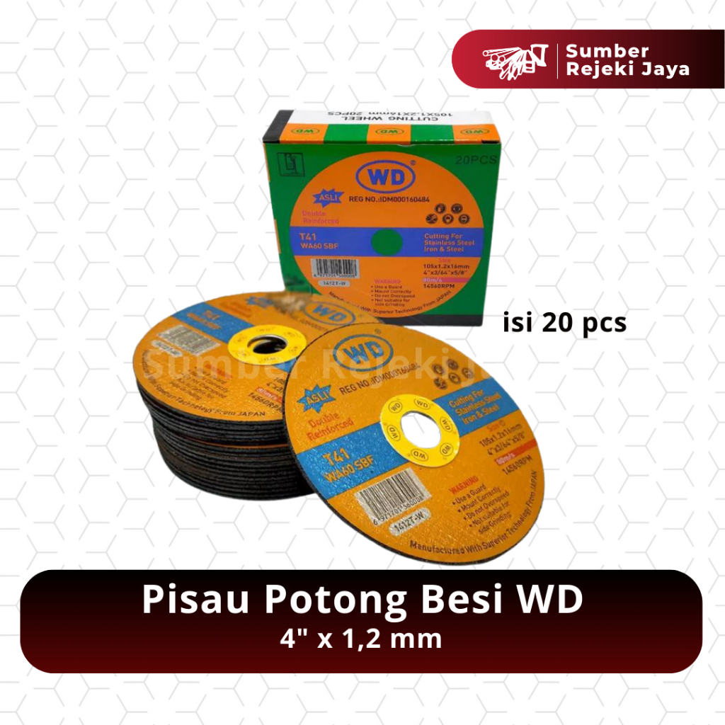 Pisau Potong Besi WD | Batu Gerinda 4mm tebal 1.2 inch | Cutting Wheel
