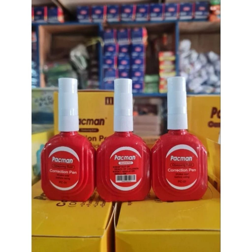 

1 box isi 12 pcs Tipe x cair pacman corection pen