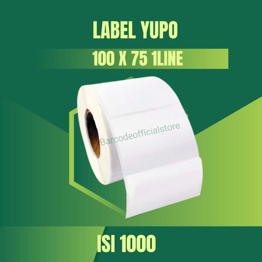 

Label Stiker YUPO 100x75 isi 1000 - Label Yupo 100 x 75 mm 1 Line isi 1000