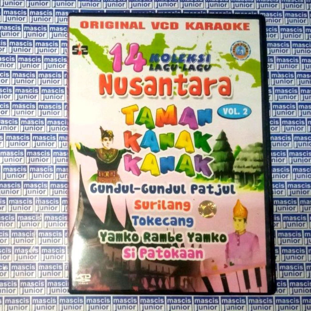 VCD 14 Koleksi Lagu Nusantara Taman Kanak Kanak Vol. 2 V CD ANAK Karaoke