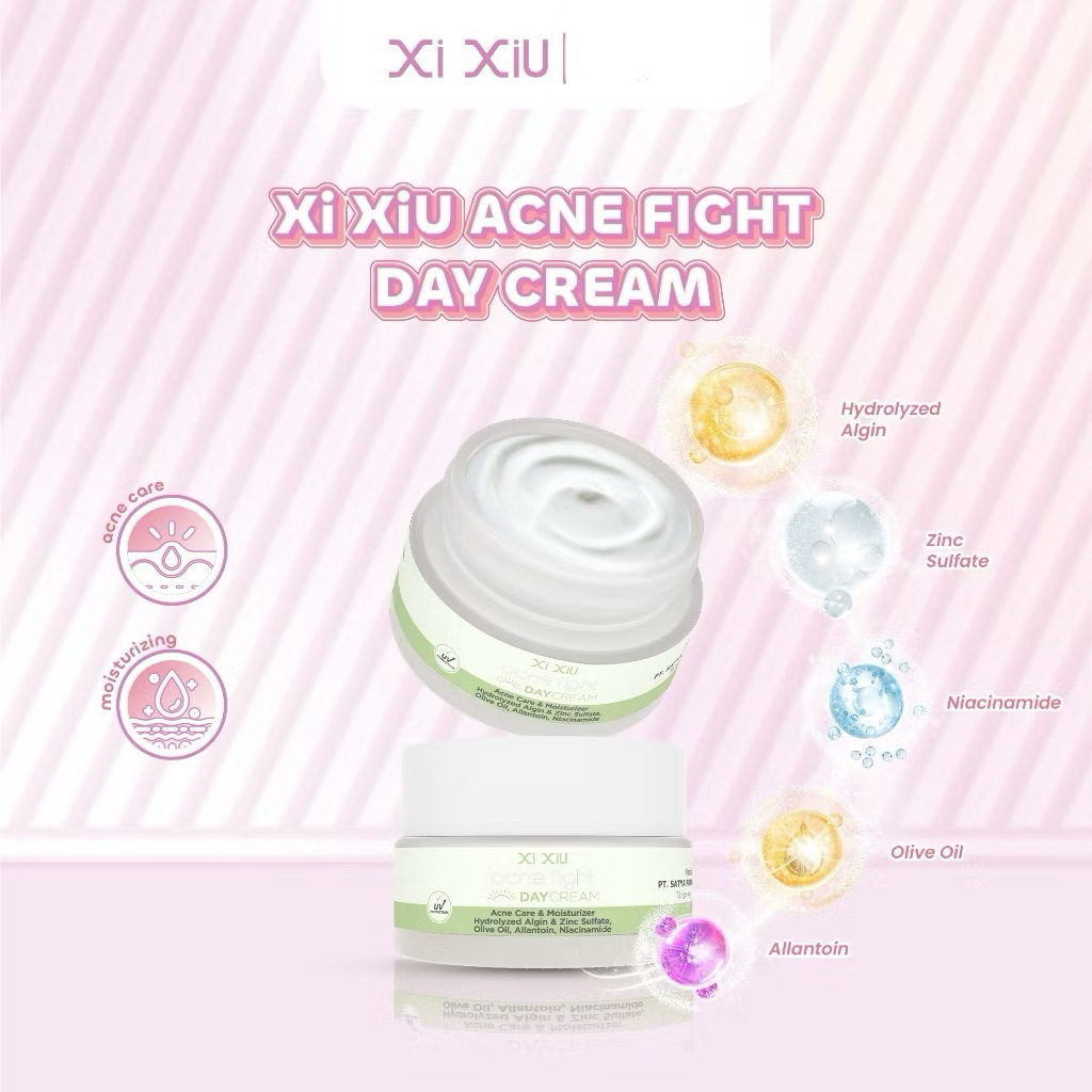 XI XIU ACNE FIGHT DAY CREAM || moist acne day cream