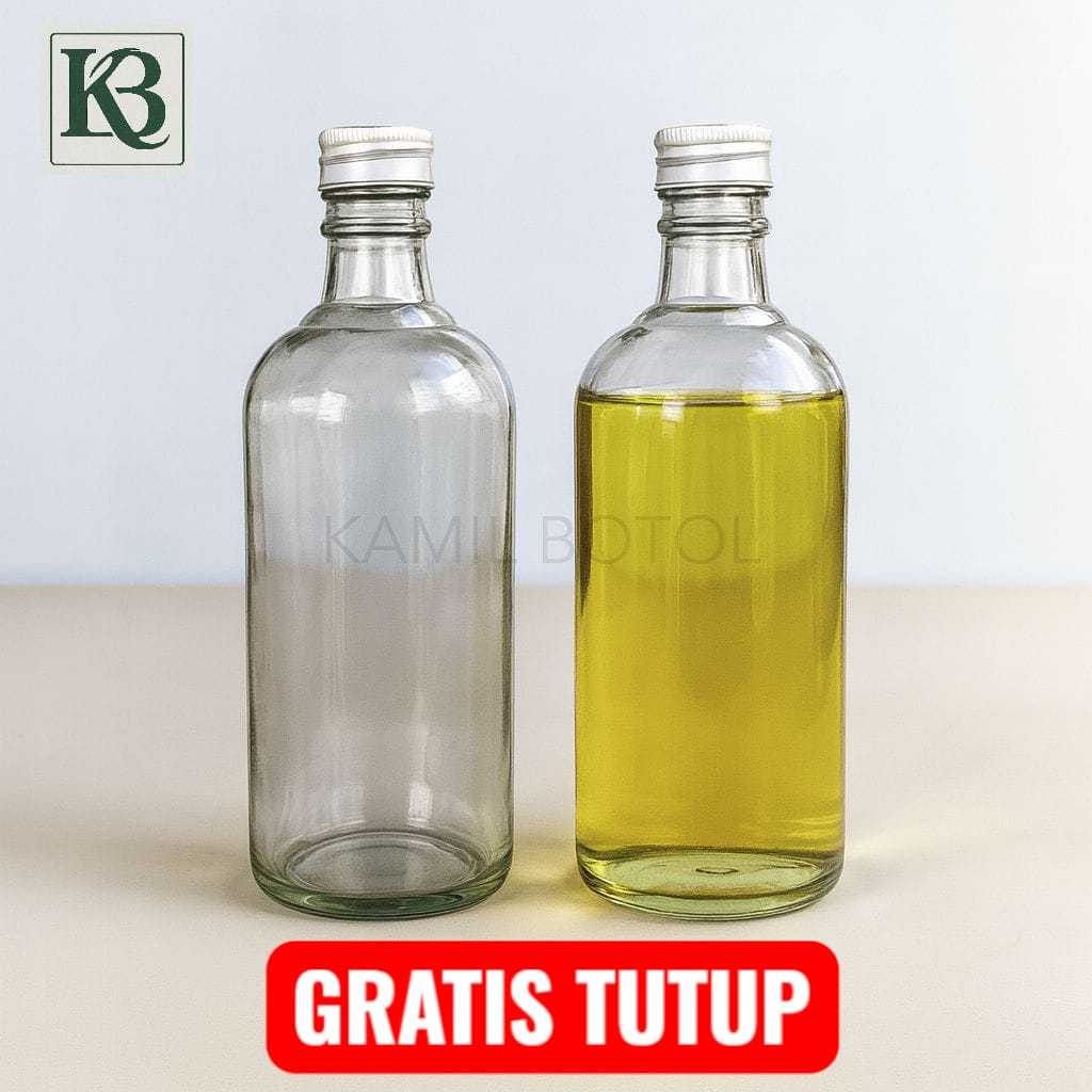 Botol Kaca 1 Liter Tutup Ulir – Cocok untuk Bensin, Susu, Minyak, Herbal, Jamu