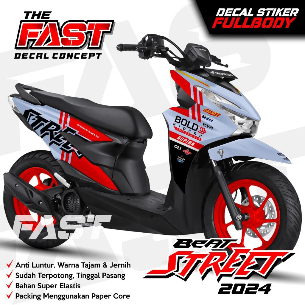 Bisa cod Decal Stiker Beat street full body stiker decal beat street full body motif Bold simpel ker