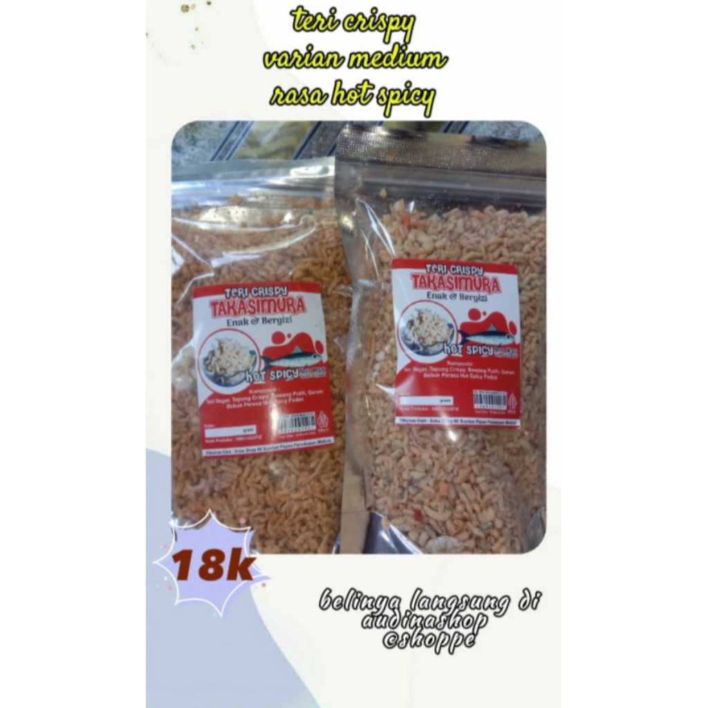 

teri crispy varian medium rasa hot spicy