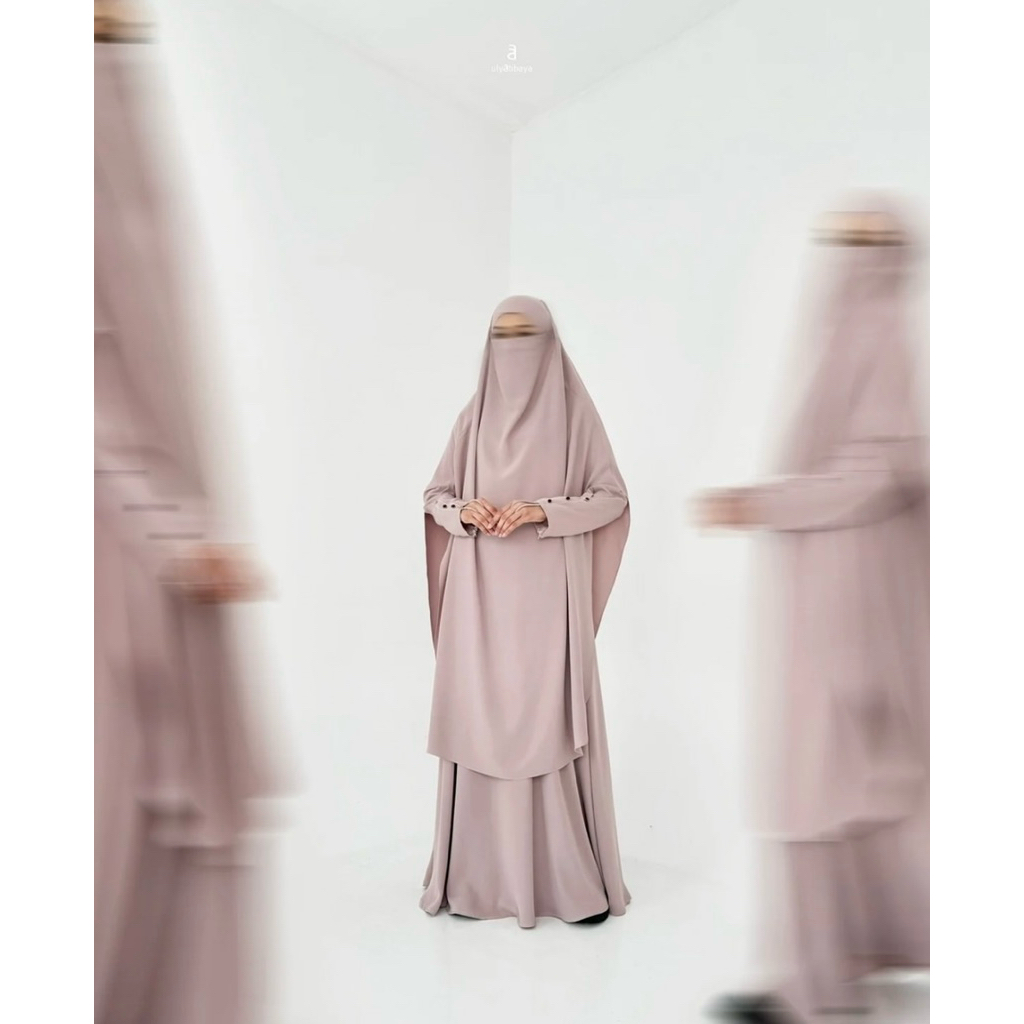 French Khimar Fawn Aisyah Series Ulyabbaya bukan Aljenna Elmadina
