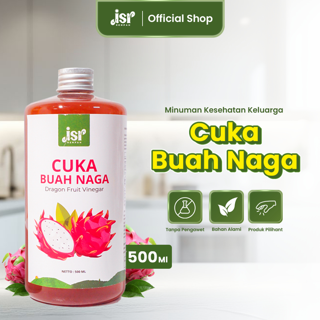

JSR Rempah CUKA BUAH NAGA Asli Original Dragon Fruit Vinegar With Mother 500 ml