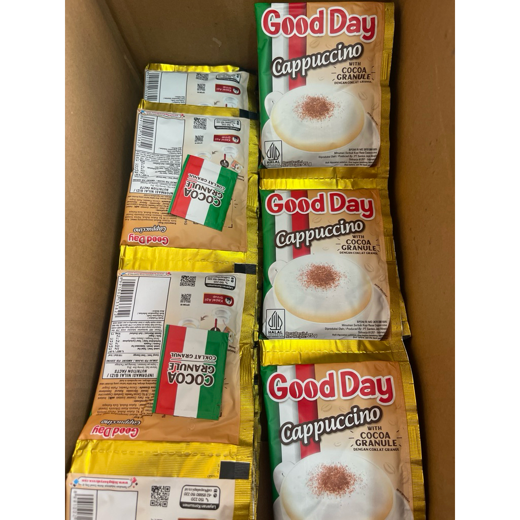 

Kopi Good Day Cappuccino 1renceng 25gr 10pcs