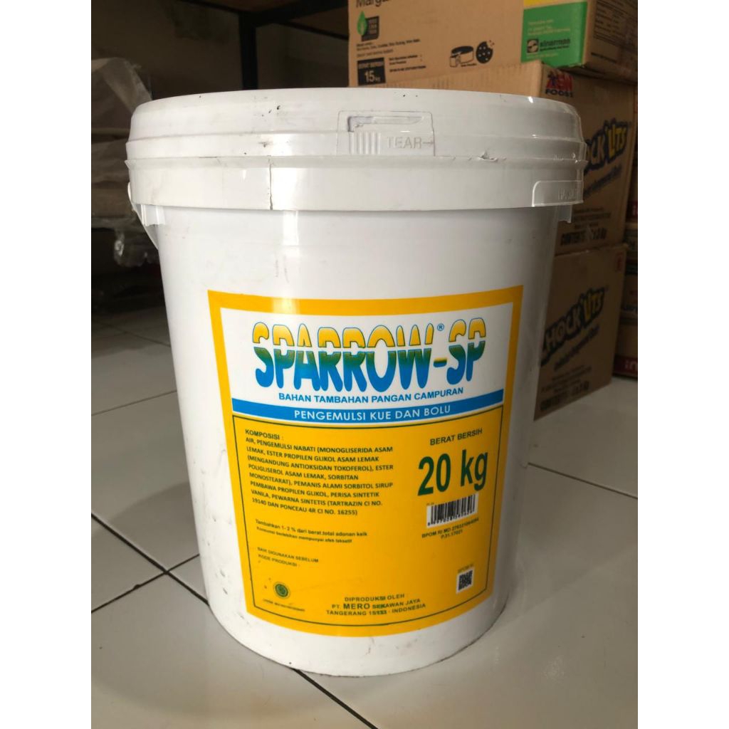 

SP Pengembang kue & Pelembut Cake Emulsifier Bolu, ice cream ( SPARROW )