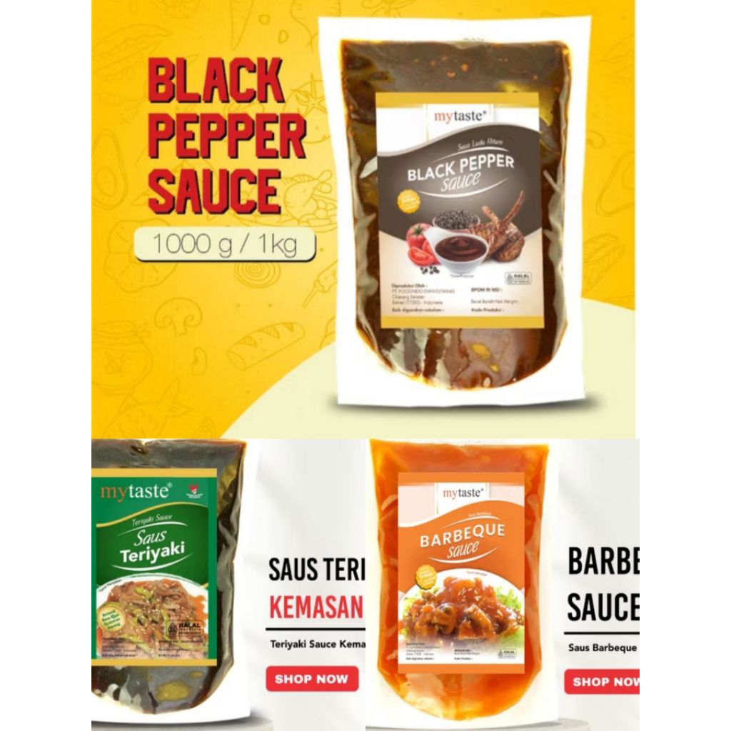 

[1KG] MY TASTE Kemasan 1000gr BBQ Original/BlackPepper/TERIYAKI