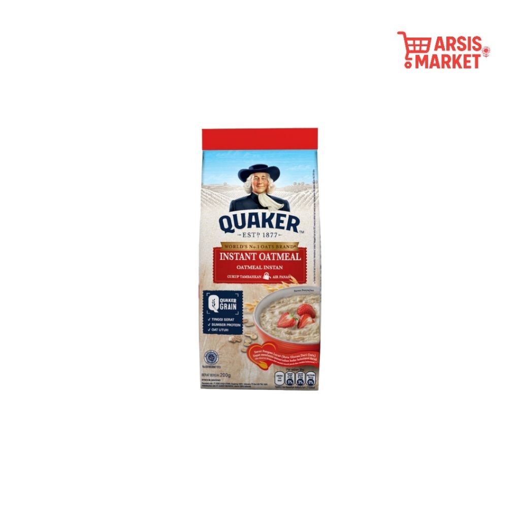 

Oatmeal Quaket Instan Merah 200g - Makanan Sehat Cepat Saji - Cocok Untuk Sarapan, Diet & Pola Hidup Sehat