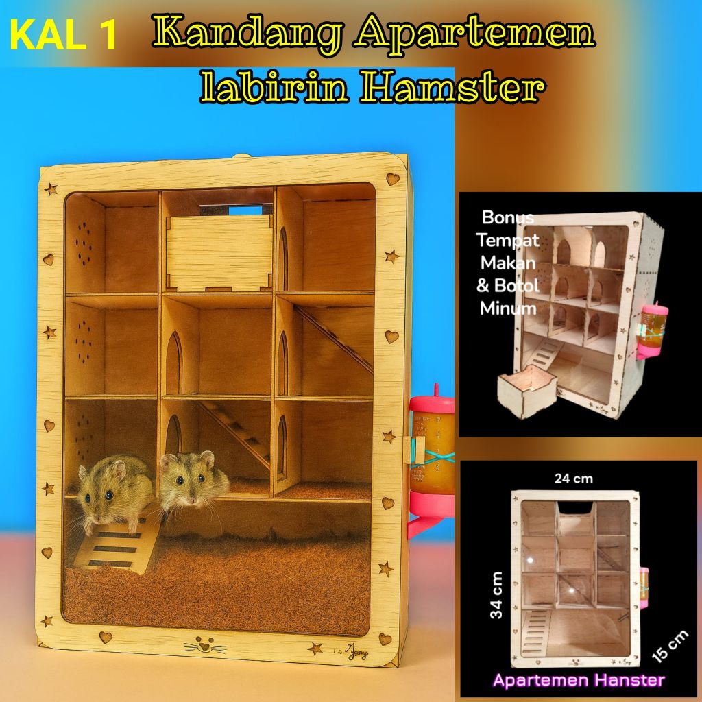KAL1 Kandang apartemen labirin hamster, kandang hamster, labirin hamster, apartemen hamster, rumah h