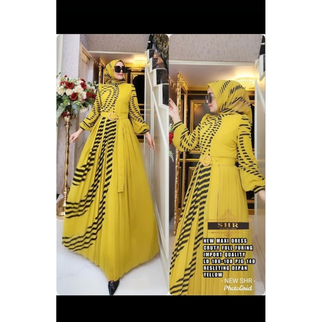 Gamis SHR ceruty import printing