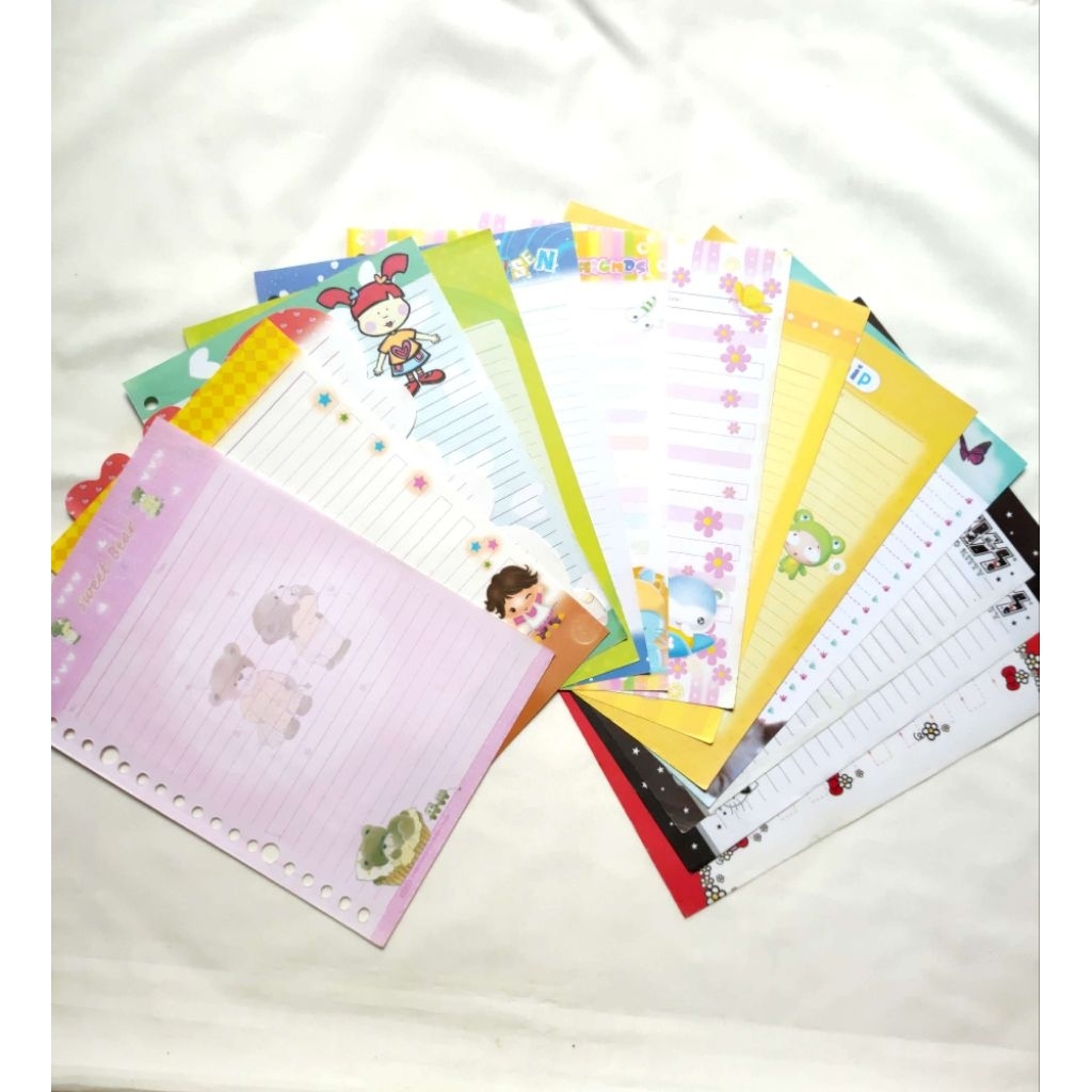 (HARGA PER LEMBAR) Kertas Binder Non Harvest / Loose Leaf / Kertas File - Mix Kiky Series