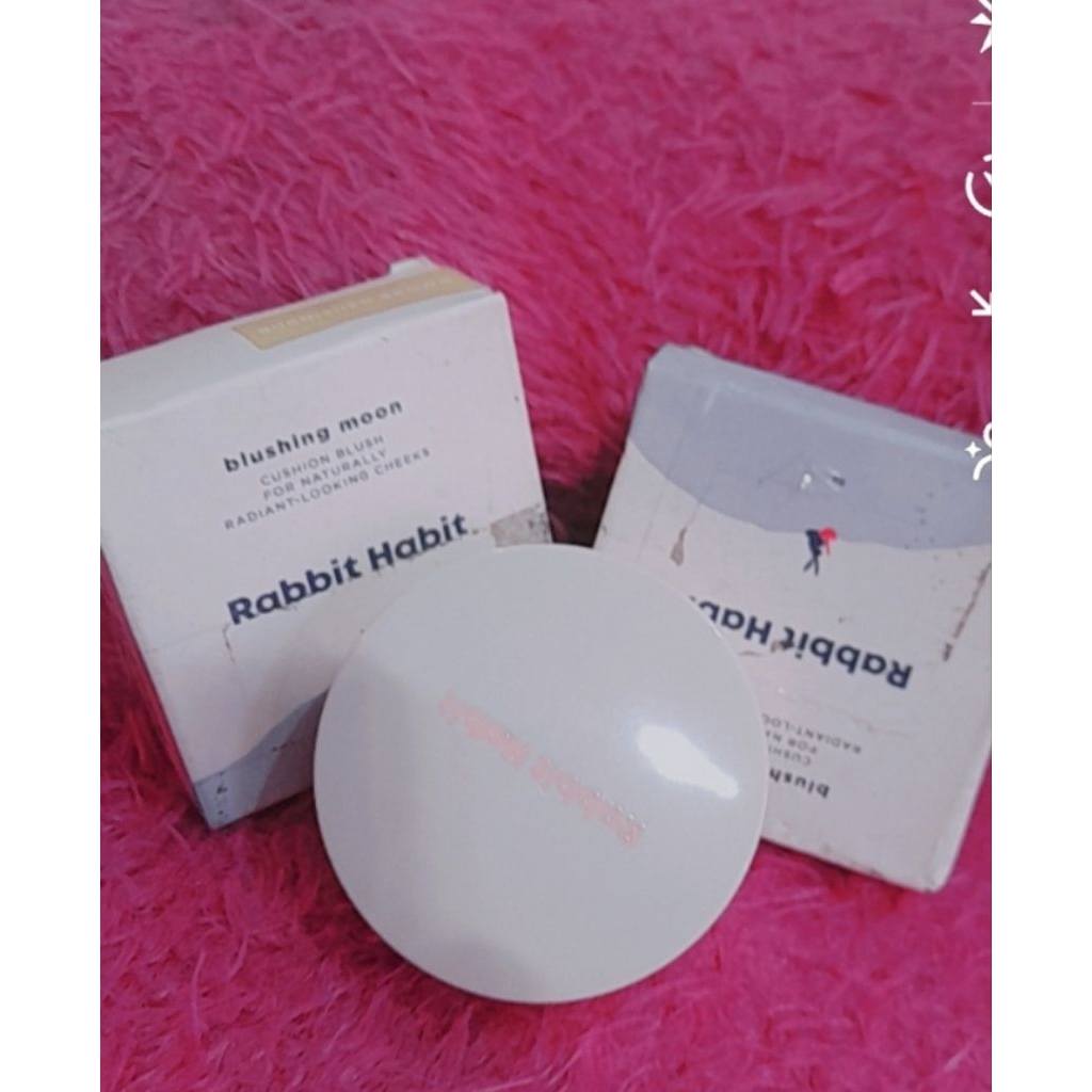 Rabbit habit blushing moon cushion