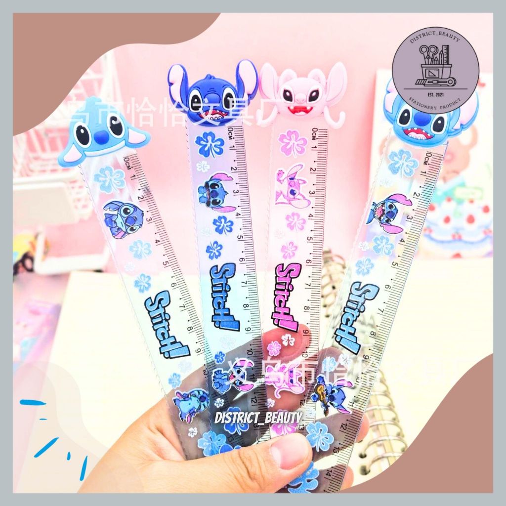 

PENGGARIS STITCH PANJANG 15CM GARISAN RULER KARET MOTIF STITCH PREMIUM TERMURAH