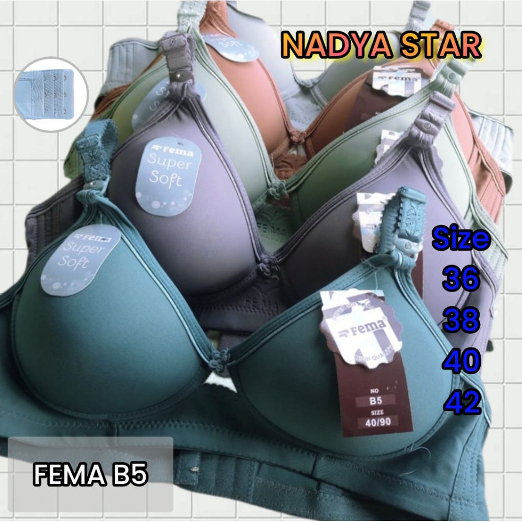 1Pcs Bra wanita Remaja ABG Dewasa/ 1Pcs BH Wanita Remaja ABG Dewasa FEMA Cup A5/ Cup B5