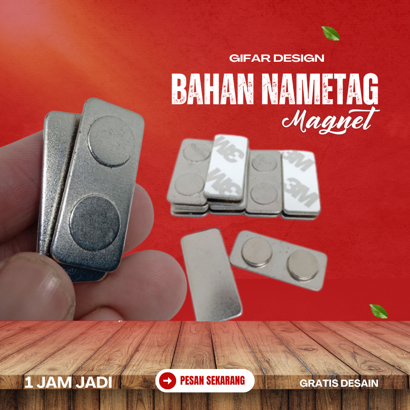 

Magnet Nametag Nama Dada 3x1cm (Tanpa Minimal Order)