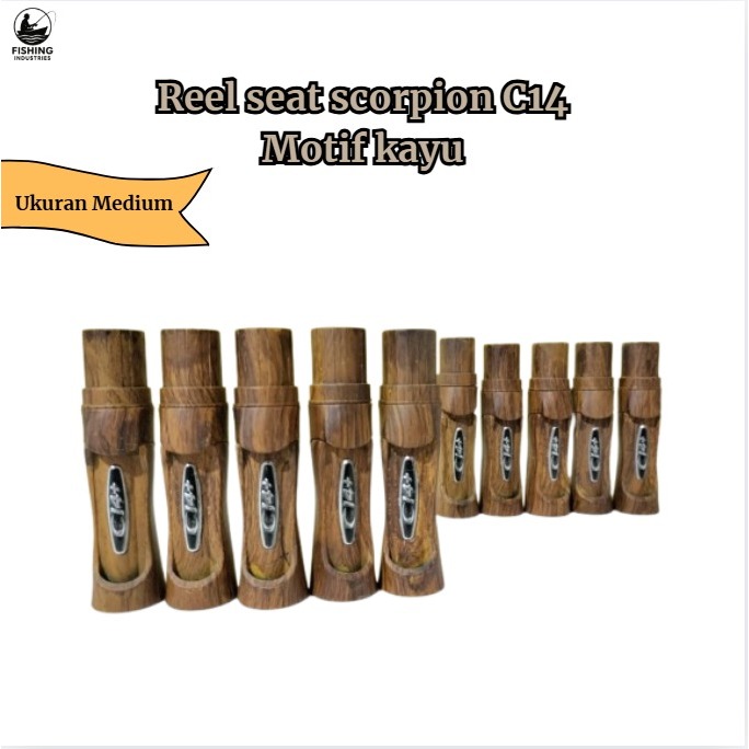 Reel Seat Scorpion C14 Custom Joran Motif Kayu