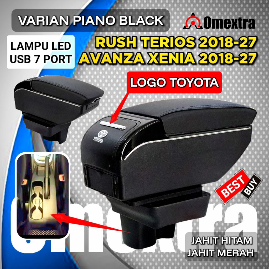 Armrest Rush Terios 2018 USB- Armrest Box Avanza Xenia 2018 2019 USB - Armrest All New Rush Terios
