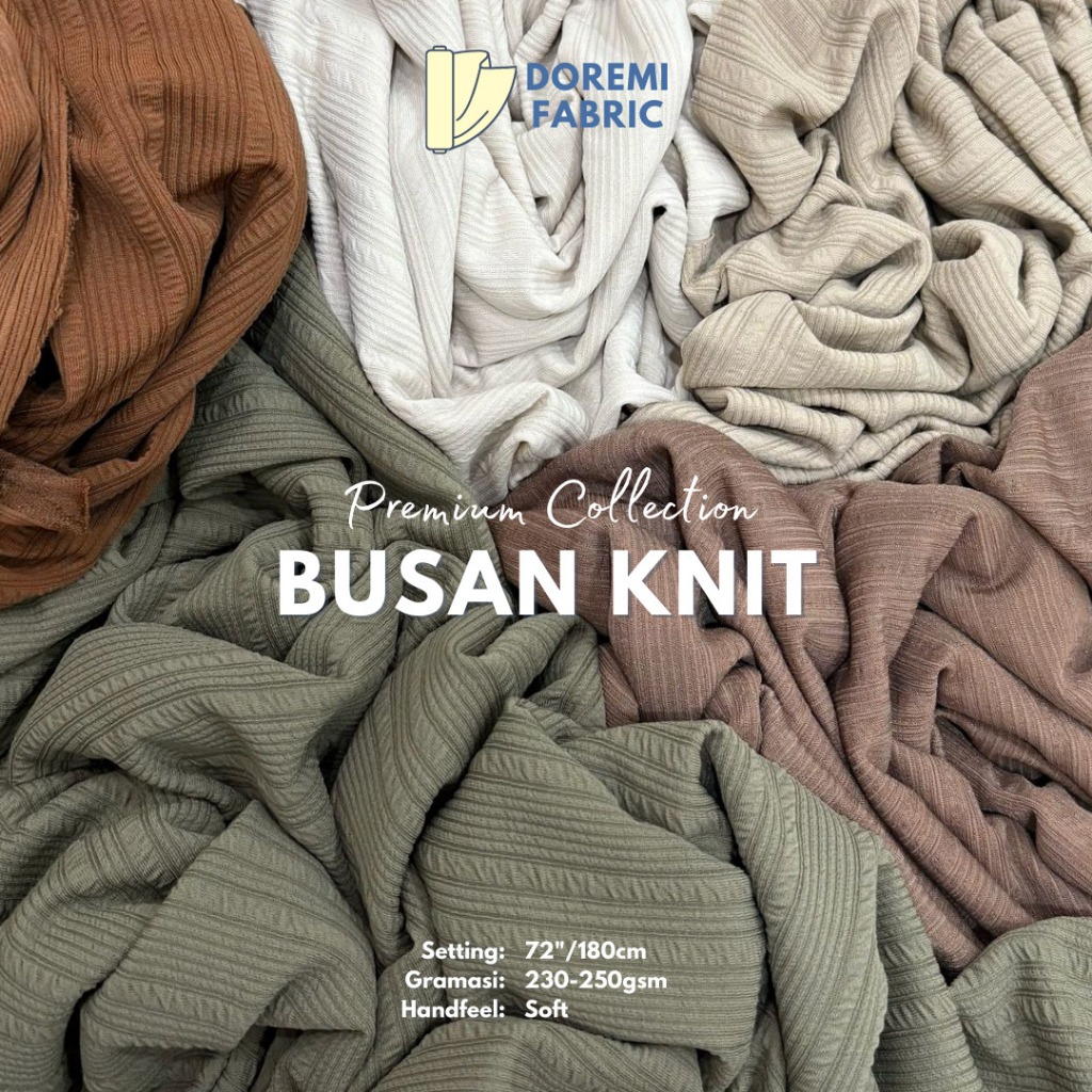 (METERAN) Kain DOREMI BUSAN KNIT 230 - 250 GSM
