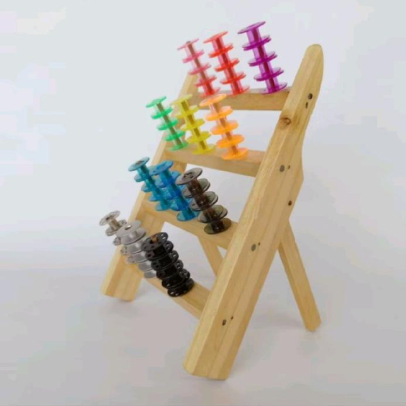 RAK BENANG JAHIT SERBAGUNA KAYU NATURAL RAK SPOOL