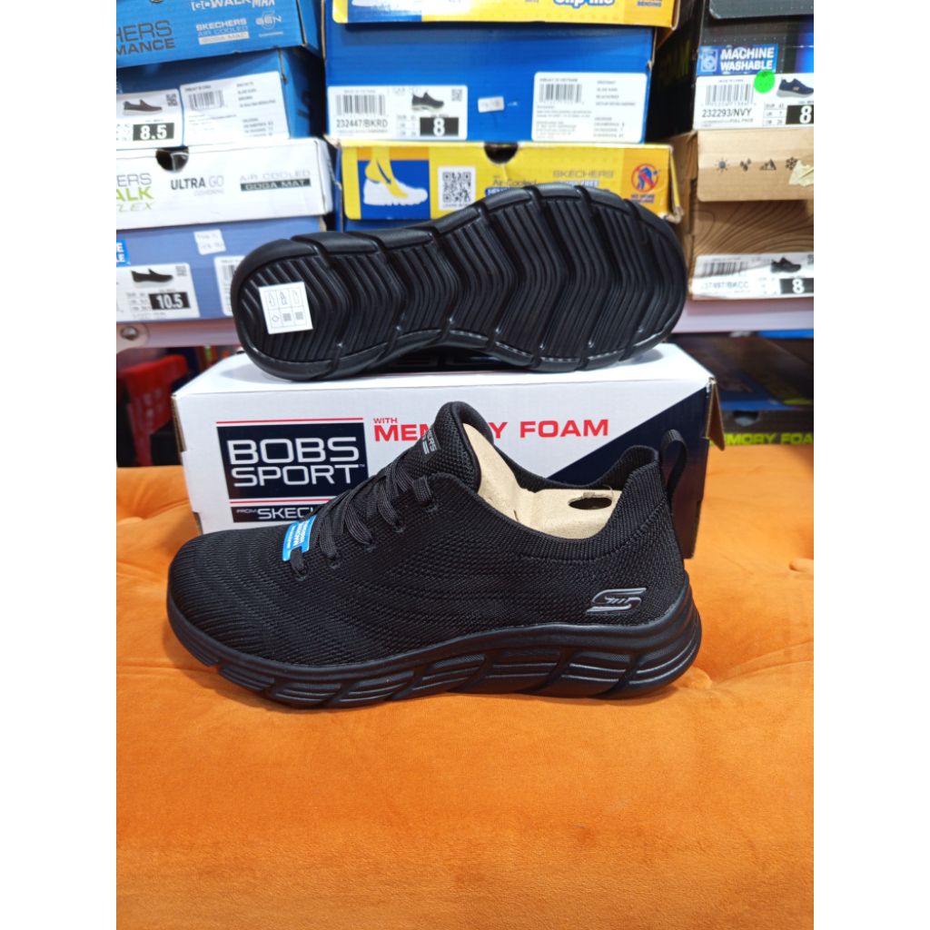 Sepatu Skechers Hitam Bobs B Flex, Uno Lite size 39