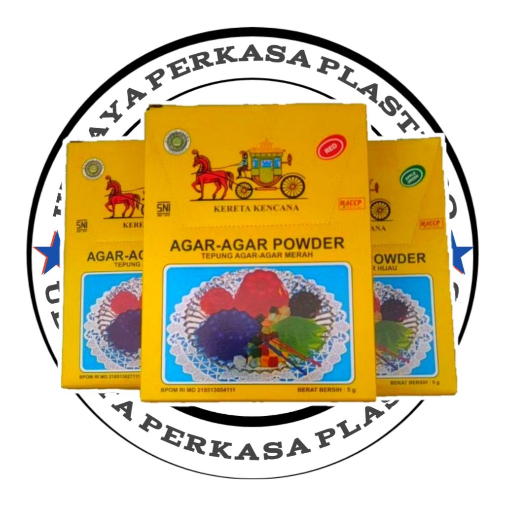 

AGAR-AGAR KERETA KENCANA 1BOX/12PCS MERAH/PUTIH/HIJAU