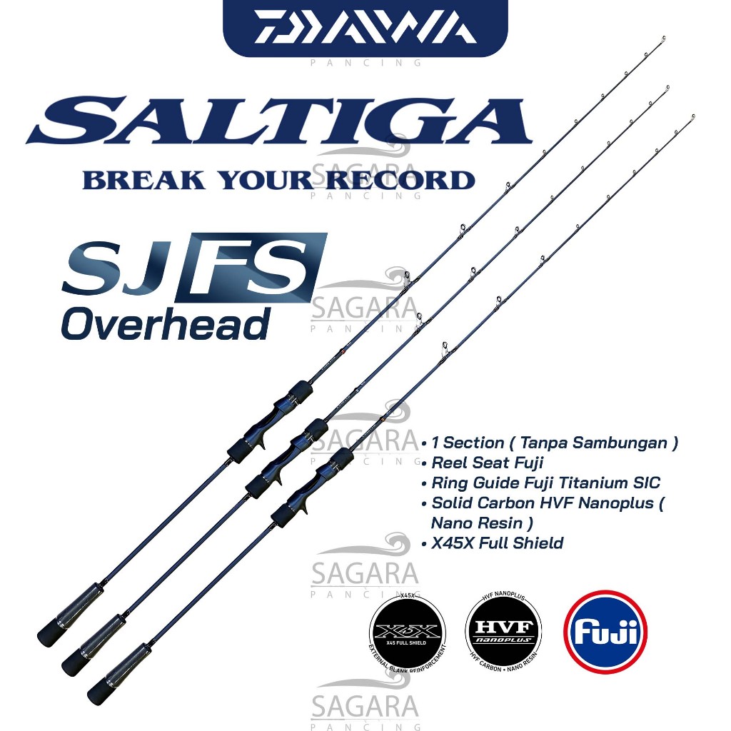 Joran Daiwa Saltiga SJ FS Full Solid Carbon | Joran Slow Jigging | Rod Jigging