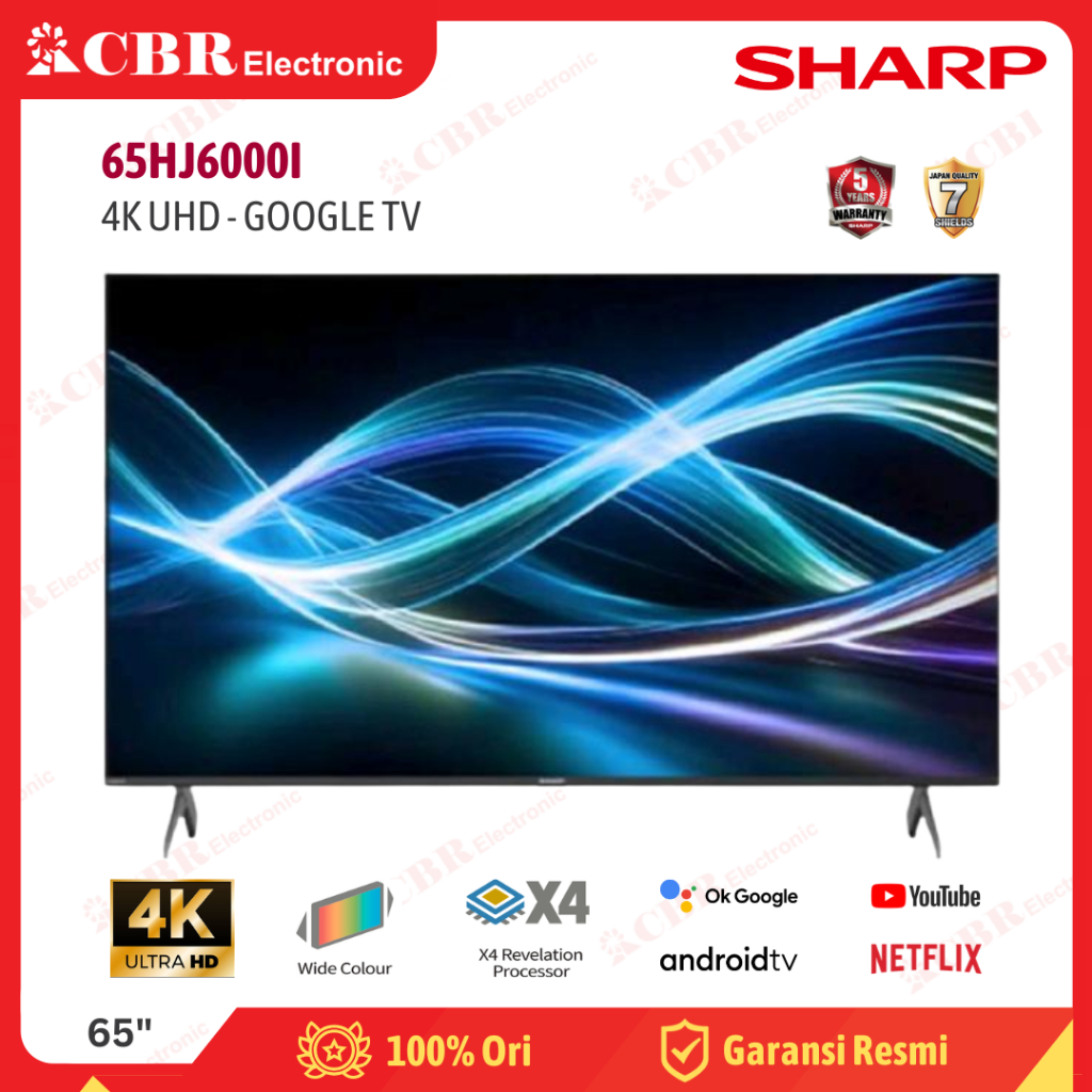 TV SHARP 65 Inch LED 65HJ6000I (4K UHD  – Google TV)