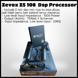 Zevox ZS 108  Dsp Processor DSP amplifier karaoke Zevox