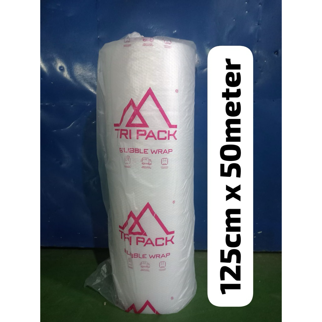 

Bubble Wrap (TRI PACK ) Roll ukuran 125cmx50m hitam/Bening “Bahan dari Biji Plastik Asli”