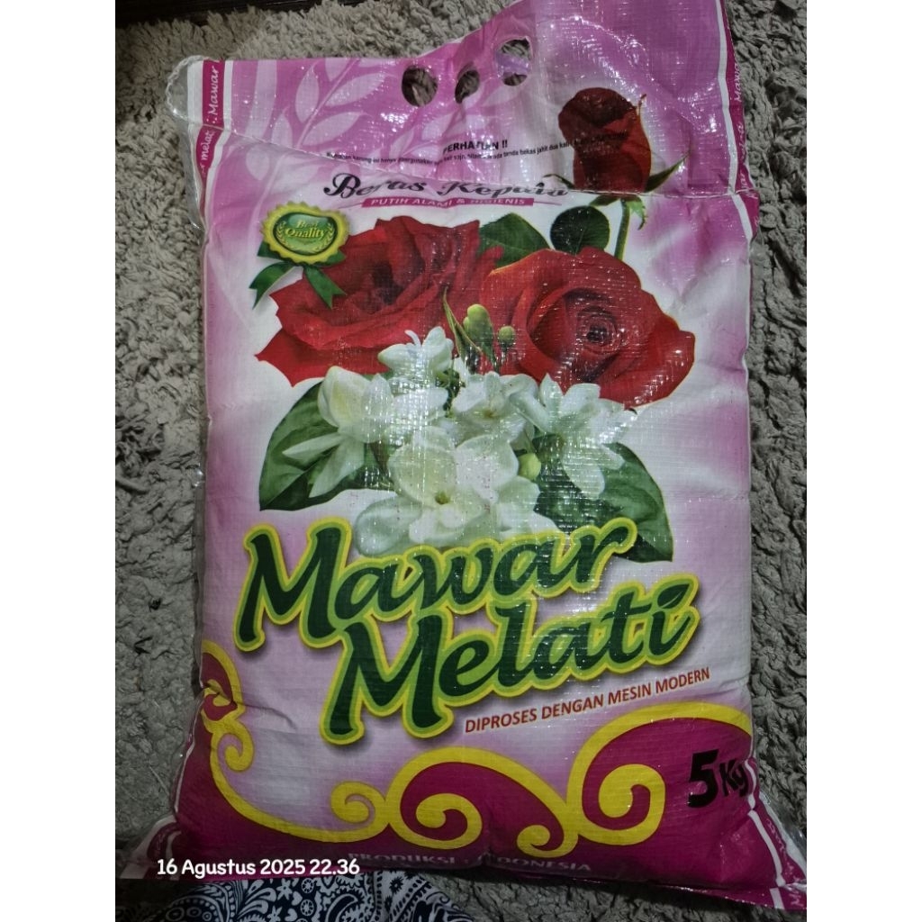 

Beras 1kg merk Mawar Melati (Ecer)