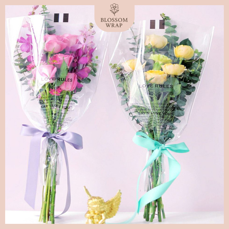 

50 LEMBAR Plastik Bunga Mawar Tangkai Per Satuan / Plastik OPP Buket Florist SF03