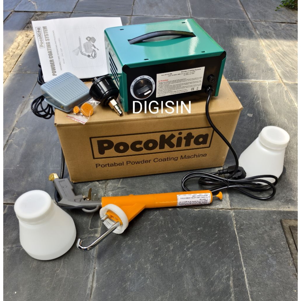 Portable Mesin Powder Coating System utk Testing, Contoh Cat, Order Kecil model ZAC-123P