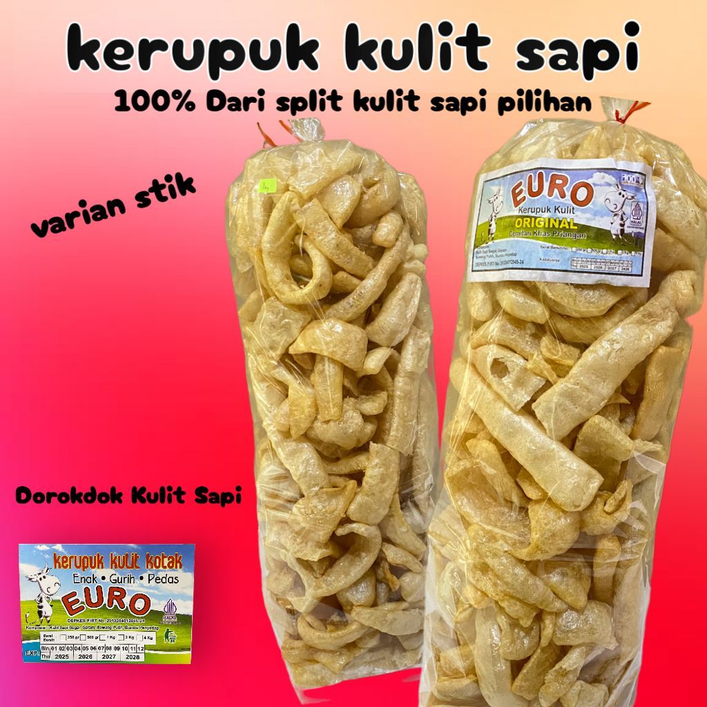 

Cemilan Kerupuk Asli 1 Bal 250GR / Kerupuk Dorokdok / Dorokdok Kulit Sapi Fresh HALAL