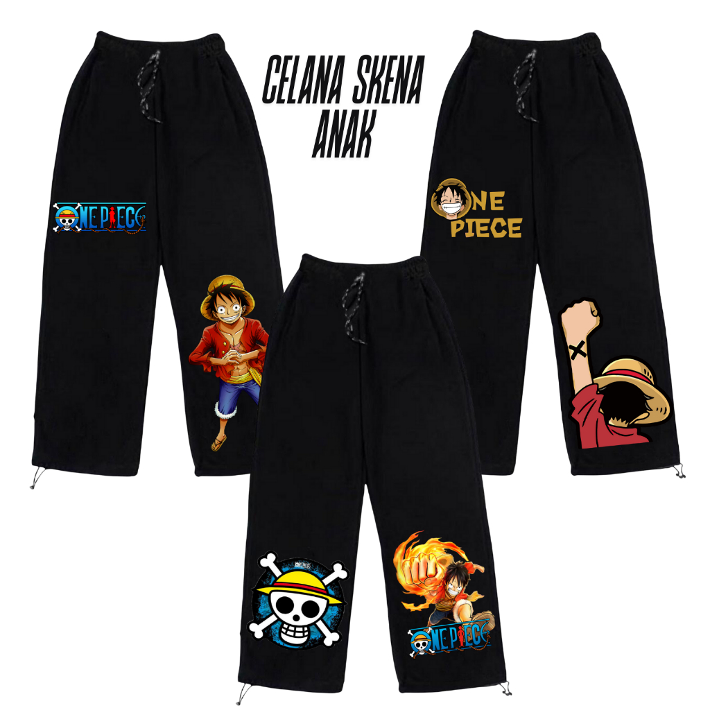 Celana Skena Anak Baggy Sweatpants Laki-laki Perempuan Untuk Usia 2-13 Tahun Bahan Fleece Sablon DTF