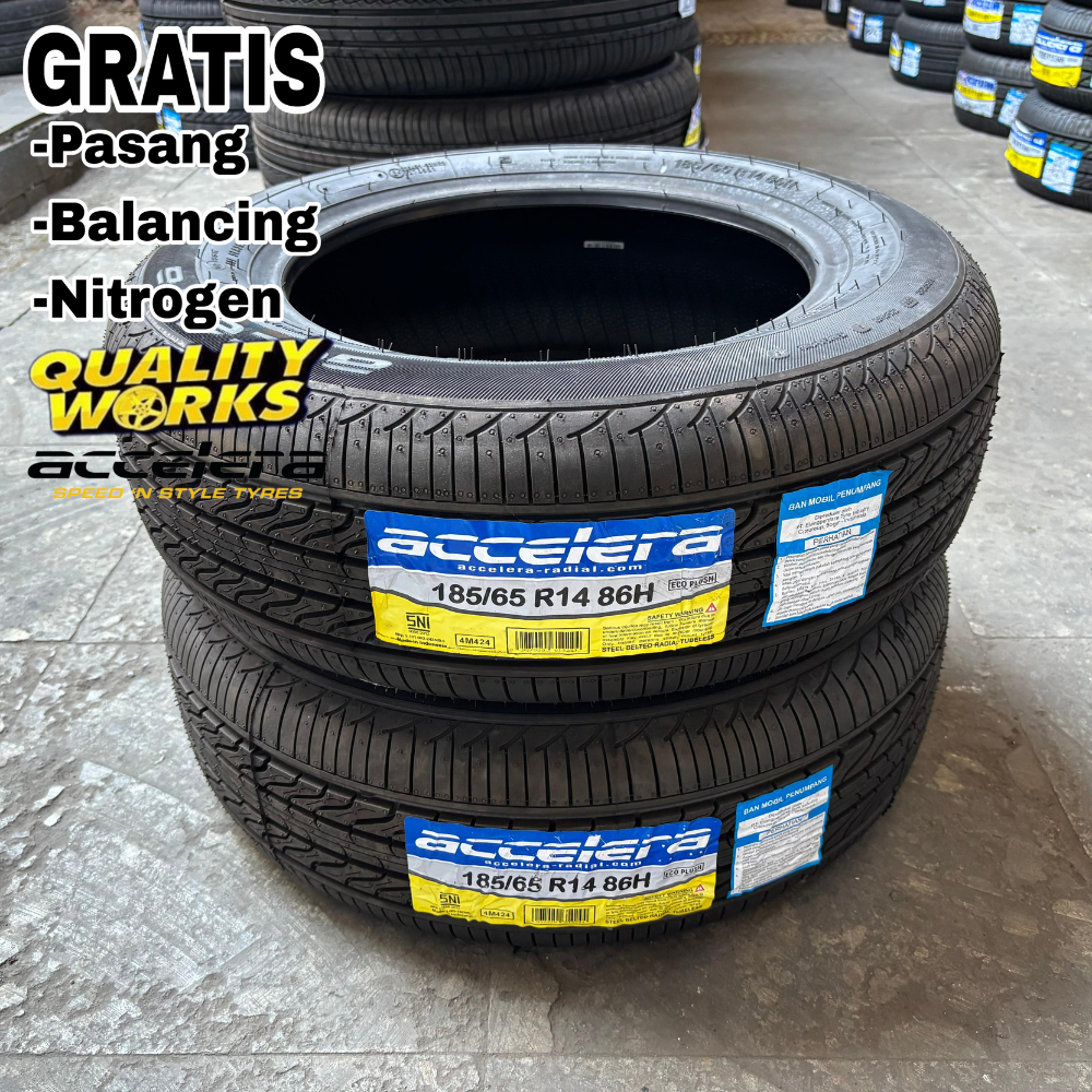 BAN MOBIL 185 65 R14 ACCELERA ECOPLUSH BAN LUAR TUBLLES 185/65 RING 14
