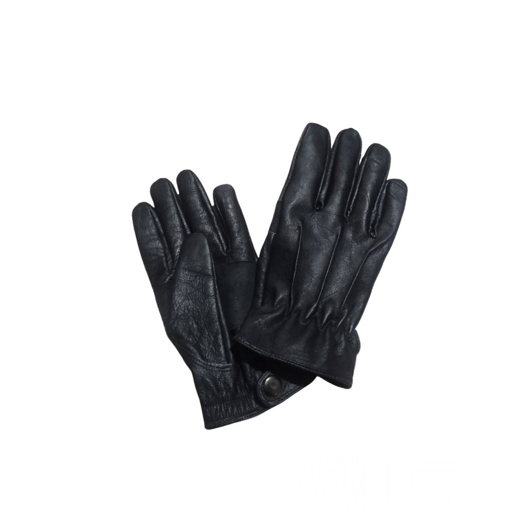 Sarung tangan motor kulit hitam model cubit 3 || Gloves motor kulit hitam