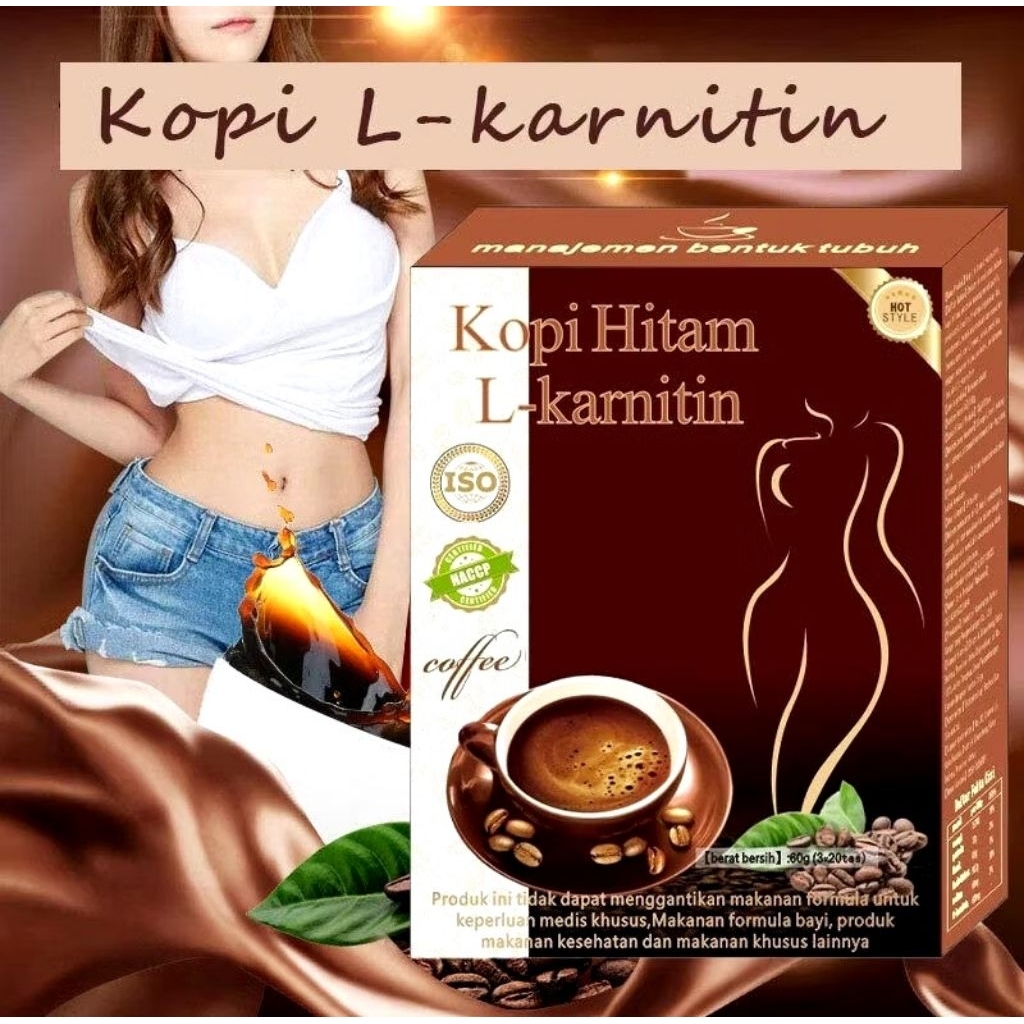 

20PCS KOPI HITAM L-KARNITIN KOPI DIET ENZIM PELANGSING TUBUH PENGHANCUR LEMAK