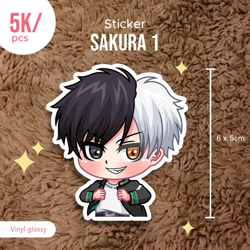 

Stiker sakura anime windbreaker anti air