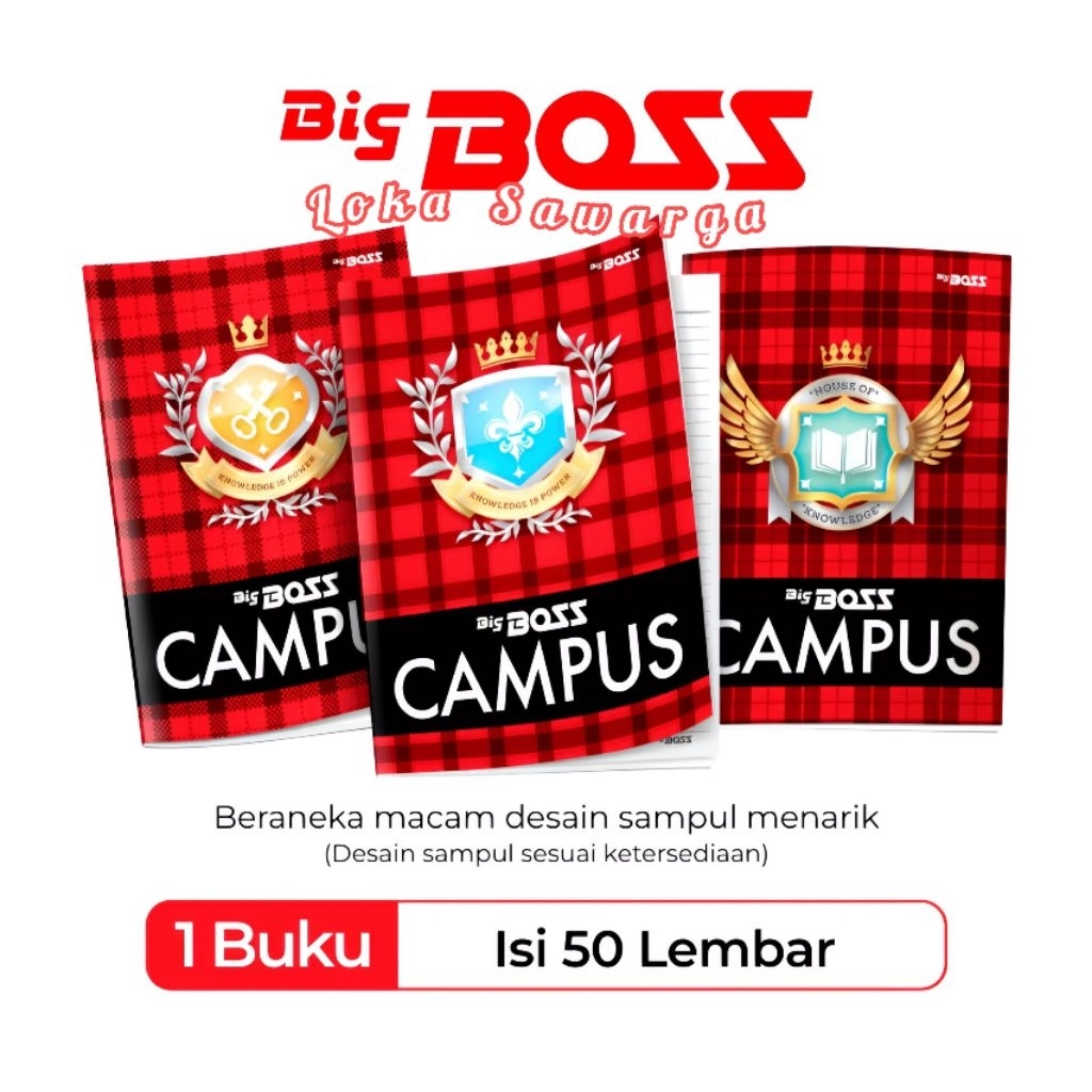 

BIG BOSS BUKU TULIS CAMPUS 50 LEMBAR 1 PACK (10) Pesan Big Boss di kirim Big Boss